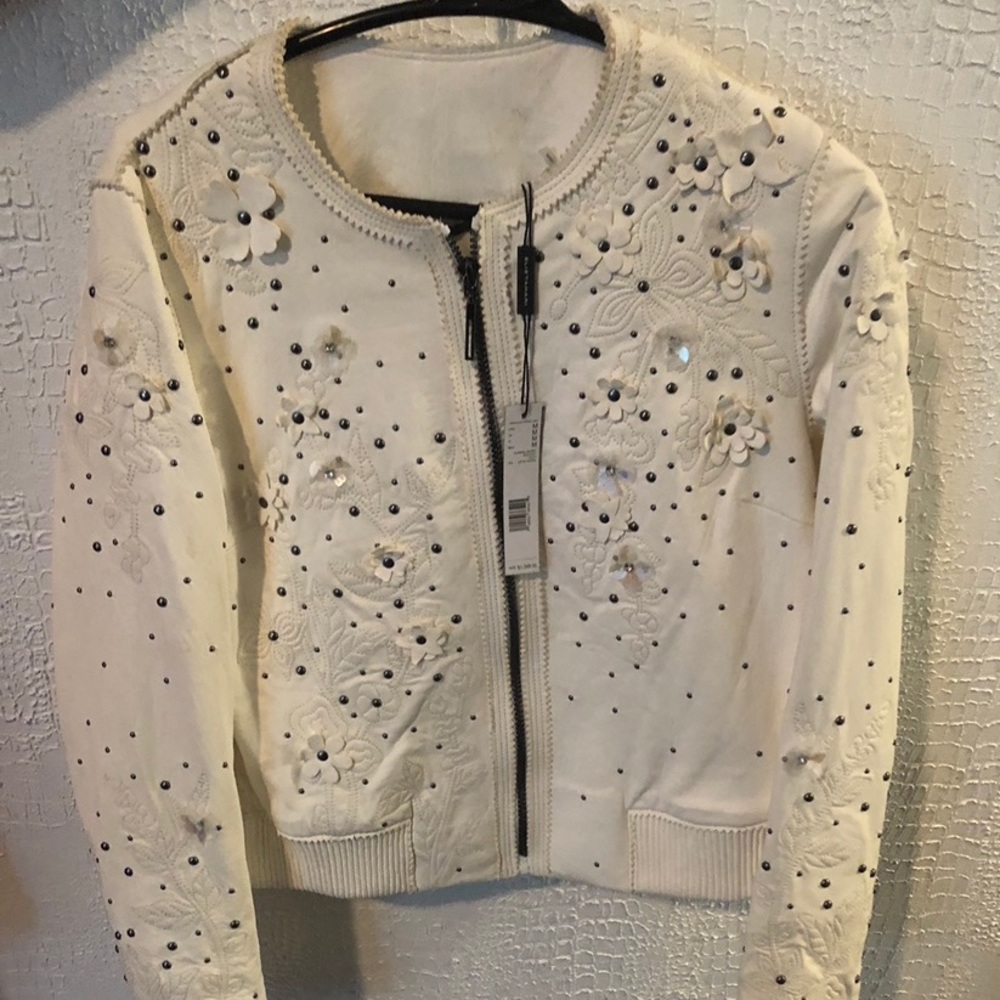 Elie Tahari Glenna Leather Jacket